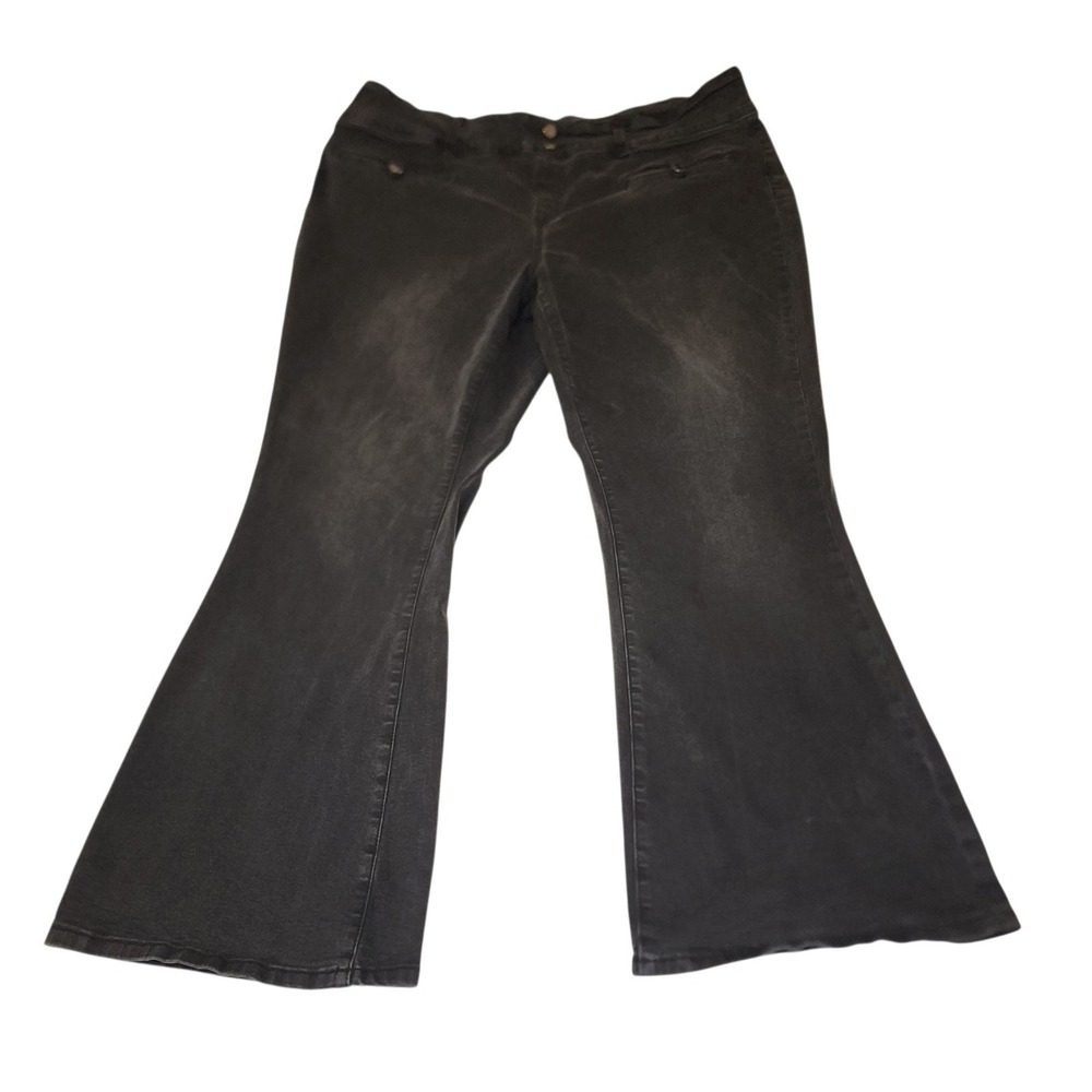 🔥D&G Dolce and Gabbana Light Black Flared Stretch Jeans Size 22W Y2K 🔥